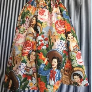 Señoritas latina Pinup swing skirt size XL-2XL